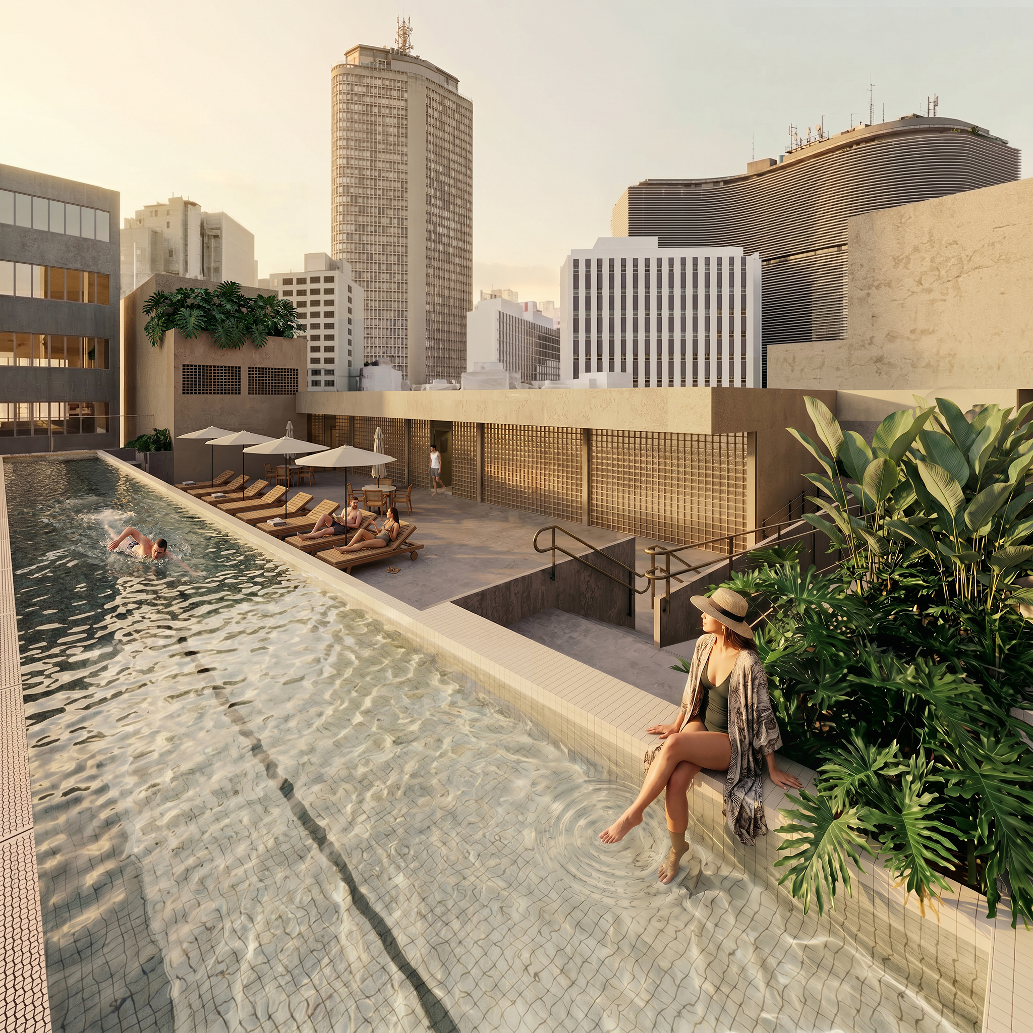 Pool and shared spaces