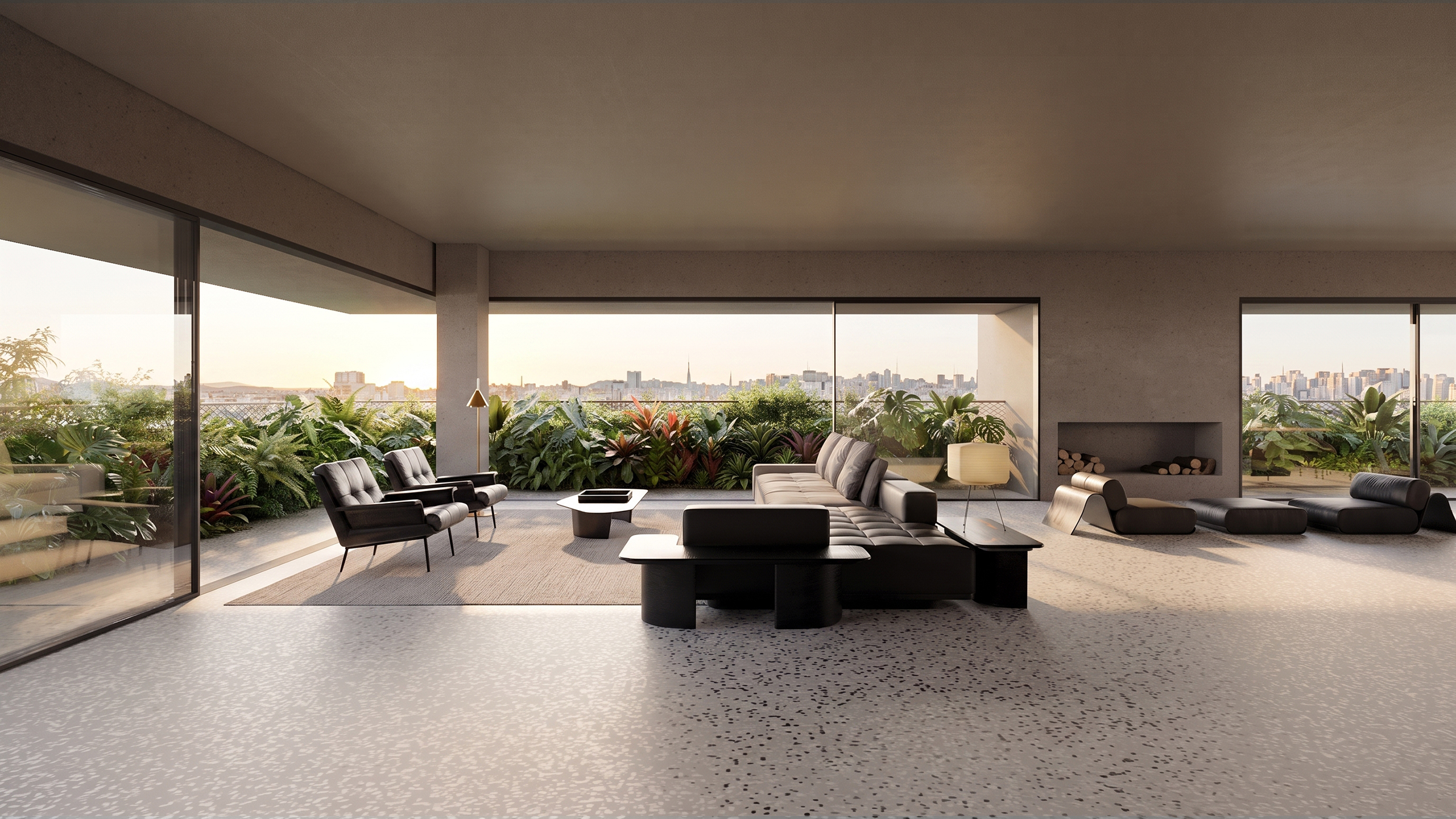 Apartment overlooking the city